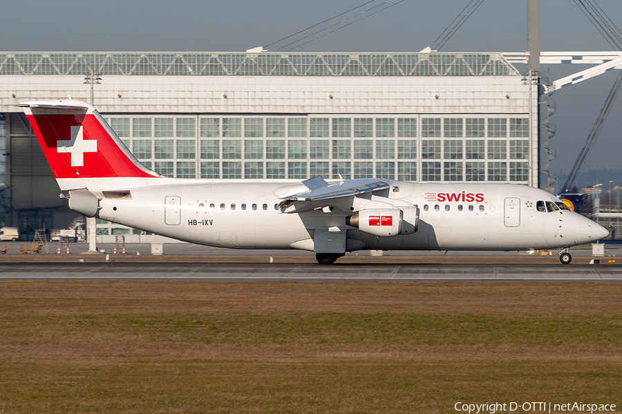 Swiss International Airlines BAe Systems BAe-146-RJ100 (HB-IXV) | Photo 291176