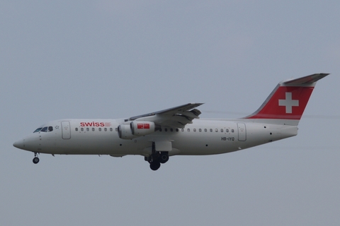 Swiss International Airlines BAe Systems BAe-146-RJ100 (HB-IYQ) at  Frankfurt am Main, Germany