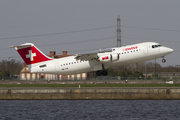 Swiss International Airlines BAe Systems BAe-146-RJ100 (HB-IYR) at  London - City, United Kingdom