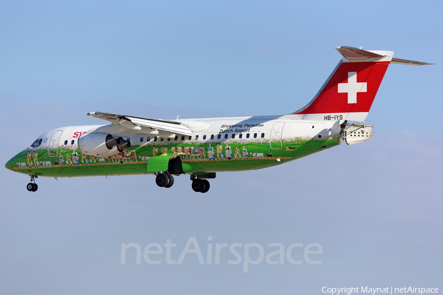 Swiss International Airlines BAe Systems BAe-146-RJ100 (HB-IYS) | Photo 164049
