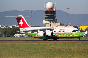 Swiss International Airlines BAe Systems BAe-146-RJ100 (HB-IYS) at  Florence, Italy