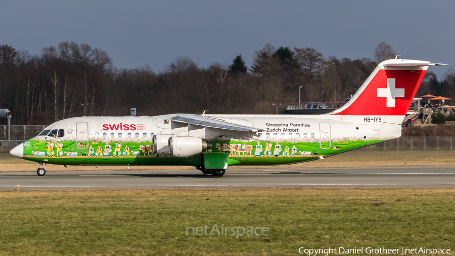 Swiss International Airlines BAe Systems BAe-146-RJ100 (HB-IYS) | Photo 102157