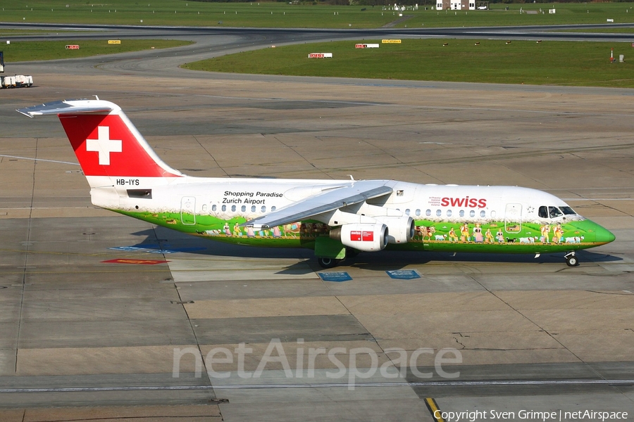 Swiss International Airlines BAe Systems BAe-146-RJ100 (HB-IYS) | Photo 12017