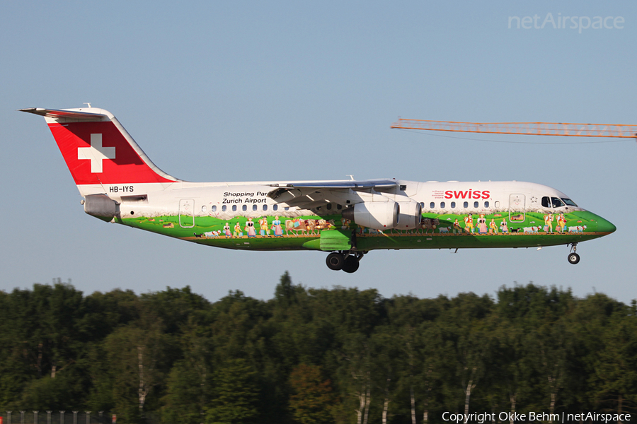 Swiss International Airlines BAe Systems BAe-146-RJ100 (HB-IYS) | Photo 59040