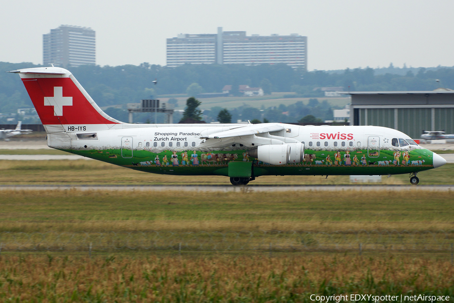 Swiss International Airlines BAe Systems BAe-146-RJ100 (HB-IYS) | Photo 275855