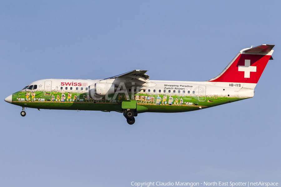 Swiss International Airlines BAe Systems BAe-146-RJ100 (HB-IYS) | Photo 97462