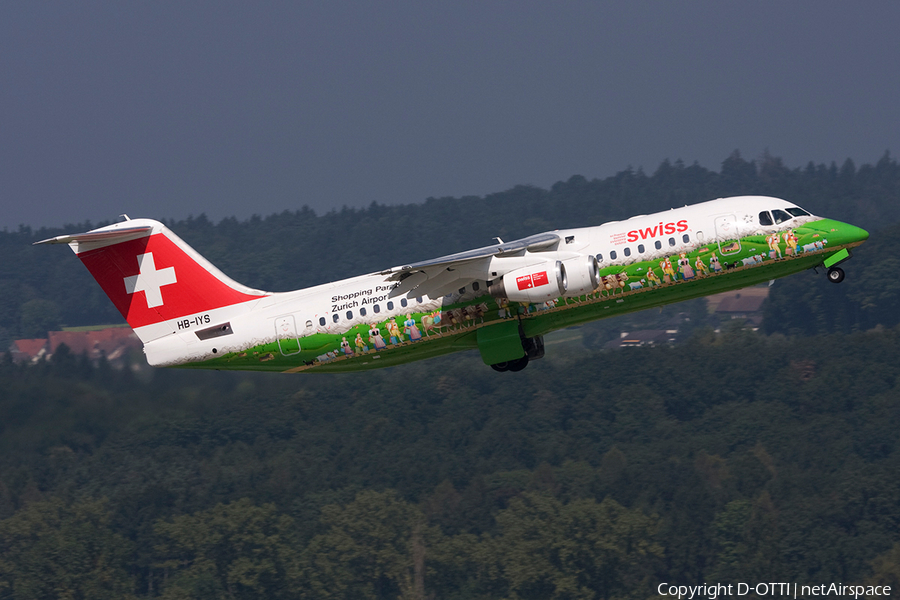 Swiss International Airlines BAe Systems BAe-146-RJ100 (HB-IYS) | Photo 269200