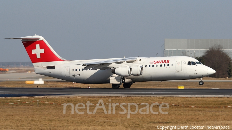 Swiss International Airlines BAe Systems BAe-146-RJ70 (HB-IYT) | Photo 208701