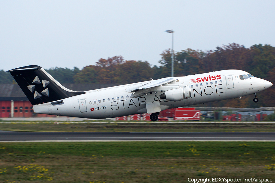 Swiss International Airlines BAe Systems BAe-146-RJ100 (HB-IYV) | Photo 382795