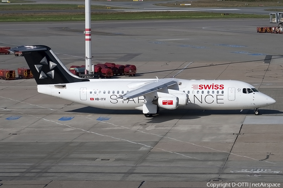 Swiss International Airlines BAe Systems BAe-146-RJ100 (HB-IYV) | Photo 164060