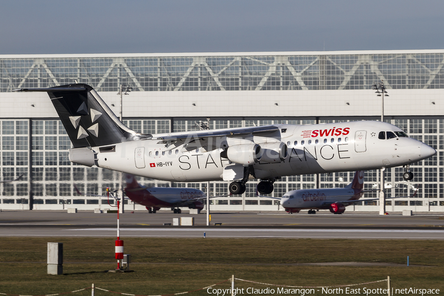 Swiss International Airlines BAe Systems BAe-146-RJ100 (HB-IYV) | Photo 97309