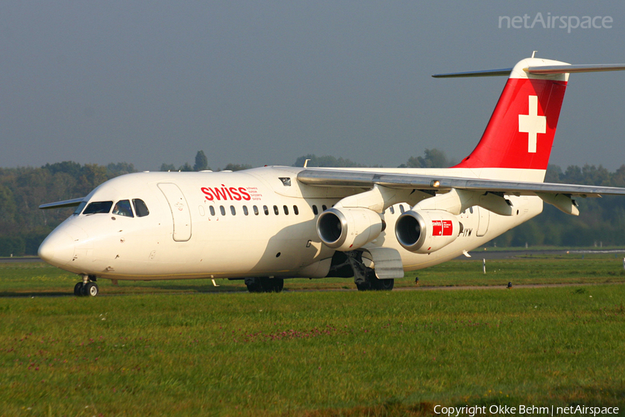 Swiss International Airlines BAe Systems BAe-146-RJ100 (HB-IYW) | Photo 59043