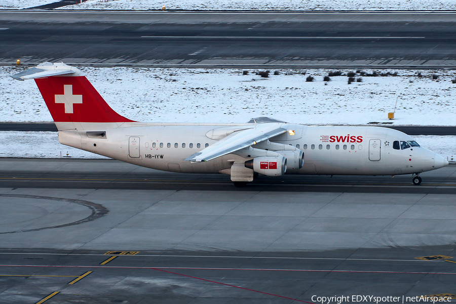 Swiss International Airlines BAe Systems BAe-146-RJ100 (HB-IYW) | Photo 279638