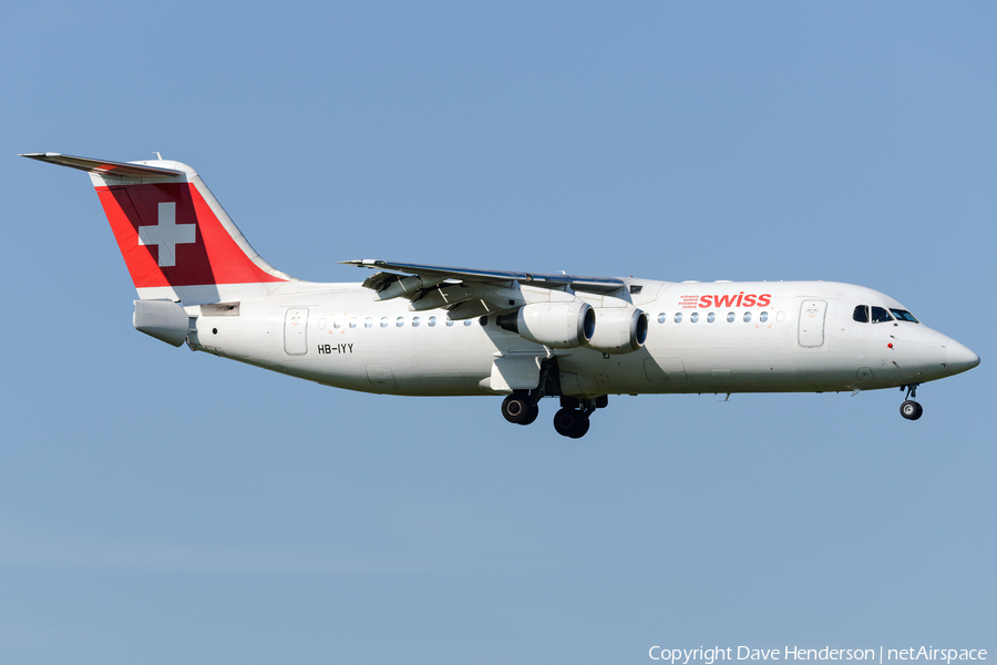 Swiss International Airlines BAe Systems BAe-146-RJ100 (HB-IYY) | Photo 450223