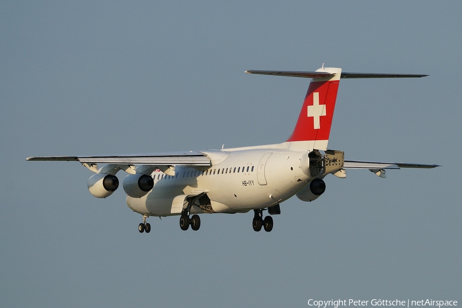 Swiss International Airlines BAe Systems BAe-146-RJ100 (HB-IYY) | Photo 83171