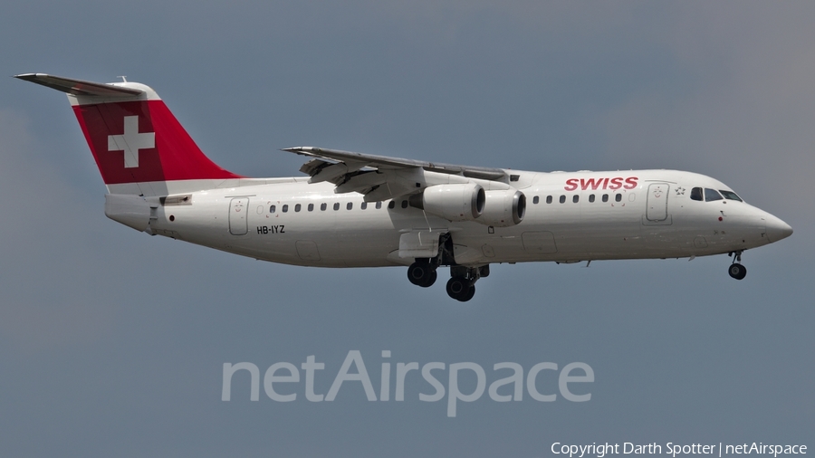 Swiss International Airlines BAe Systems BAe-146-RJ100 (HB-IYZ) | Photo 229893
