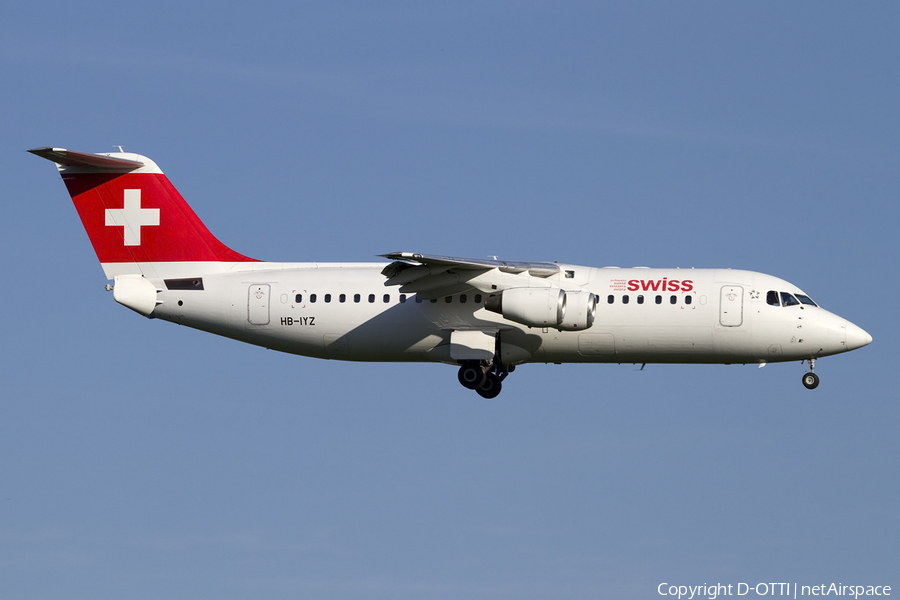 Swiss International Airlines BAe Systems BAe-146-RJ100 (HB-IYZ) | Photo 413180
