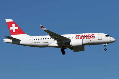 Swiss International Airlines Airbus A220-100 (HB-JBA) at  Zurich - Kloten, Switzerland