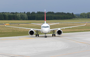 Swiss International Airlines Airbus A220-100 (HB-JBA) at  Rostock-Laage, Germany