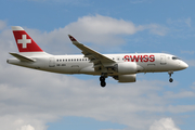 Swiss International Airlines Airbus A220-100 (HB-JBA) at  Schwerin-Parchim, Germany