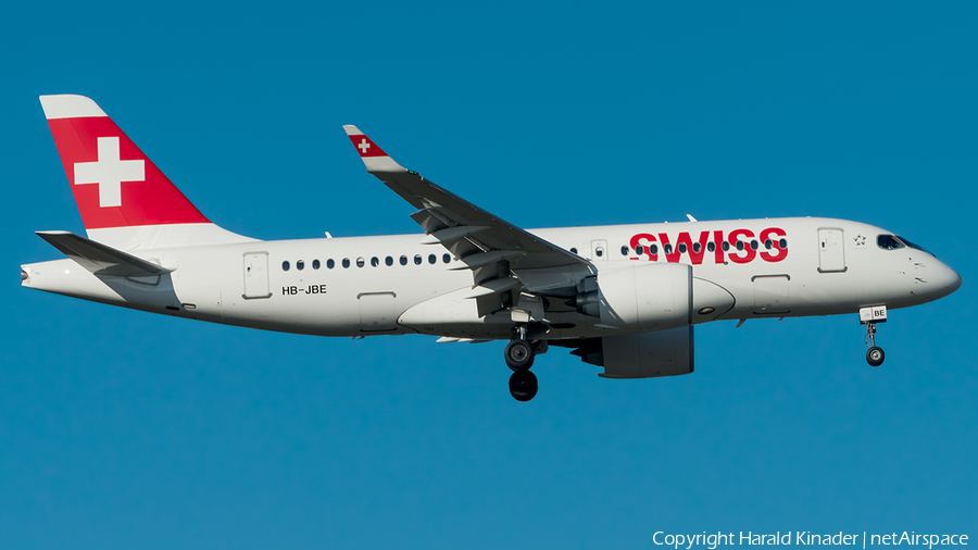 Swiss International Airlines Airbus A220-100 (HB-JBE) | Photo 296029