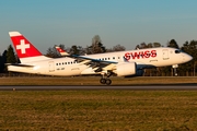 Swiss International Airlines Airbus A220-100 (HB-JBF) at  Hamburg - Fuhlsbuettel (Helmut Schmidt), Germany