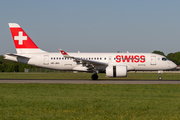 Swiss International Airlines Airbus A220-100 (HB-JBG) at  Hamburg - Fuhlsbuettel (Helmut Schmidt), Germany