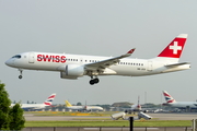 Swiss International Airlines Airbus A220-300 (HB-JCD) at  London - Heathrow, United Kingdom