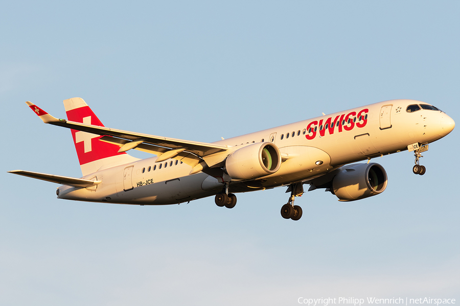 Swiss International Airlines Airbus A220-300 (HB-JCE) | Photo 352588