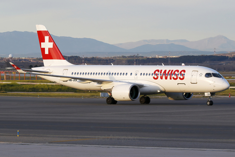 Swiss International Airlines Airbus A220-300 (HB-JCK) at  Madrid - Barajas, Spain