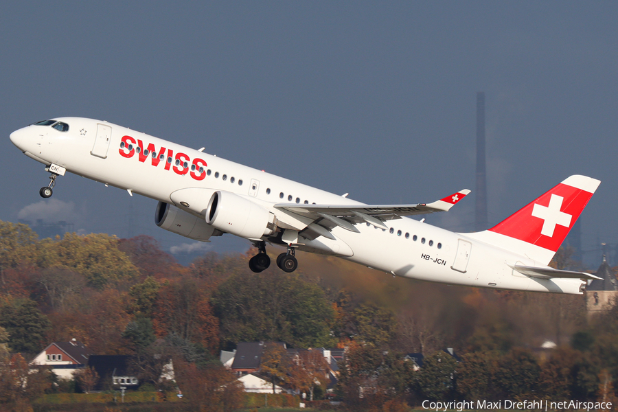 Swiss International Airlines Airbus A220-300 (HB-JCN) | Photo 490923