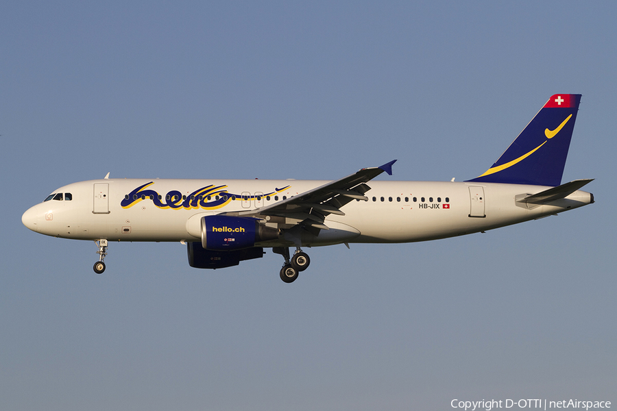 Hello Airbus A320-214 (HB-JIX) | Photo 349538