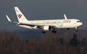 Eurowings (PrivatAir) Boeing 767-316(ER) (HB-JJF) at  Dusseldorf - International, Germany