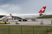 Swiss International Airlines Airbus A340-313X (HB-JMA) at  Schwerin-Parchim, Germany