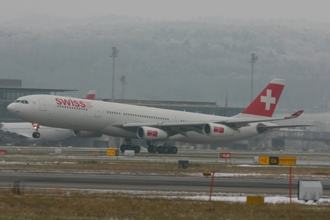 Swiss International Airlines Airbus A340-313X (HB-JMC) at  Zurich - Kloten, Switzerland