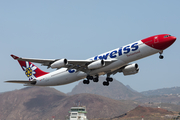 Edelweiss Air Airbus A340-313X (HB-JMD) at  Tenerife Sur - Reina Sofia, Spain