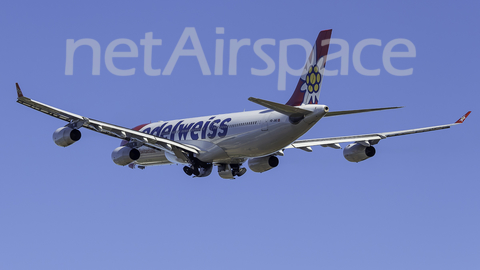 Edelweiss Air Airbus A340-313E (HB-JME) at  San Jose - Juan Santamaria International, Costa Rica