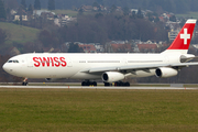 Swiss International Airlines Airbus A340-313E (HB-JME) at  Zurich - Kloten, Switzerland