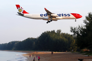 Edelweiss Air Airbus A340-313E (HB-JMF) at  Phuket, Thailand