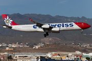 Edelweiss Air Airbus A340-313E (HB-JMF) at  Gran Canaria, Spain