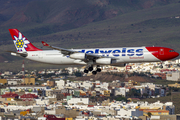 Edelweiss Air Airbus A340-313E (HB-JMG) at  Gran Canaria, Spain