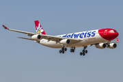 Swiss International Airlines Airbus A340-313E (HB-JMG) at  Gran Canaria, Spain