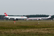 Swiss International Airlines Airbus A340-313E (HB-JMG) at  Schwerin-Parchim, Germany