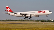 Swiss International Airlines Airbus A340-313E (HB-JMI) at  Dusseldorf - International, Germany