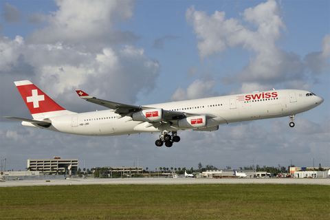Swiss International Airlines Airbus A340-313E (HB-JMI) at  Miami - International, United States