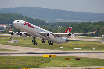 Swiss International Airlines Airbus A340-313E (HB-JMI) at  Zurich - Kloten, Switzerland