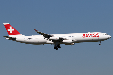 Swiss International Airlines Airbus A340-313E (HB-JMI) at  Zurich - Kloten, Switzerland