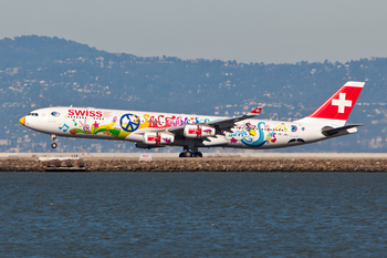 Swiss International Airlines Airbus A340-313X (HB-JMJ) at  San Francisco - International, United States