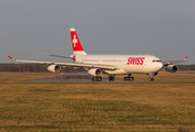 Swiss International Airlines Airbus A340-313X (HB-JMJ) at  Schwerin-Parchim, Germany