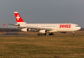 Swiss International Airlines Airbus A340-313X (HB-JMJ) at  Schwerin-Parchim, Germany